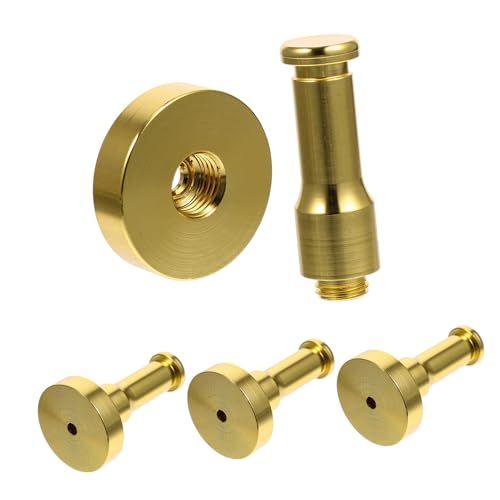 DECOMELODY 4 Sätze Wandhaken aus Space Aluminium Goldfarbene Kleiderhaken für Mantel Handtuch und Hut Platzsparende Wandmontage Robust und Stilvoll für Wohnzimmer und Schlafzimmer von DECOMELODY