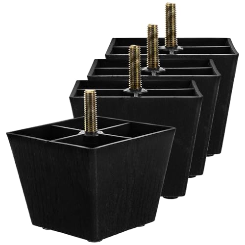 DECOMELODY 4 Stück Ersatzmöbelbeine Quadratische Sofabeine Robustem Kunststoff und Höhenverstellbare Füße für Sofa Schrank Couch und Einfache Montage Langlebig und Stabil DECOMELODY 4 Stück Ersatzmöbelbeine Quadratische Sofabeine Robustem Kunststoff und Höhenverstellbare Füße für Sofa Schrank Couch und Einfache Montage Langlebig und Stabil von DECOMELODY
