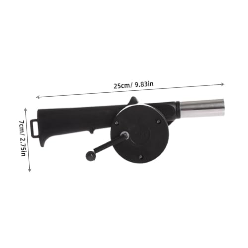 DECOMELODY 4 Stück Handkurbel Grillgebläse aus Metall und Kunststoff Tragbarer Handgeführter Bbq fächer für Schnelles Anzünden Outdoor Camping Windstark Robust und Praktisch von DECOMELODY