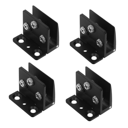 DECOMELODY 4 Stück Klemmscharniere Für Glastüren, Für 3–8 Mm Gehärtetes, Bohrfreie Montage, Schrankclips Für Weinschränke, Vitrinen Und Schränke von DECOMELODY