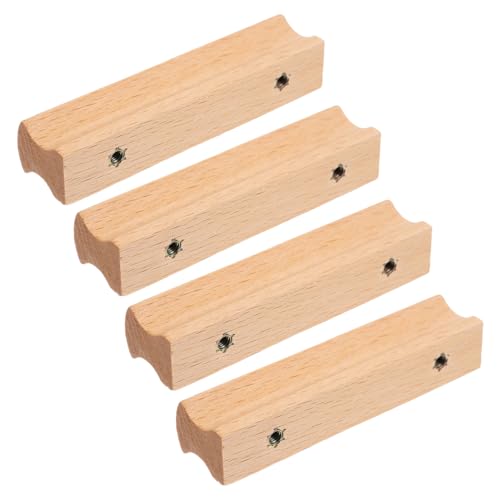 DECOMELODY 4 Stück Massive Holzgriffe Schrankgriffe mit Lochabstand Runde Kanten Einfache Montage Vielseitig für Kommode Kleiderschrank Küchenschrank Wohnzimmer und Schlafzimmer Geeignet von DECOMELODY