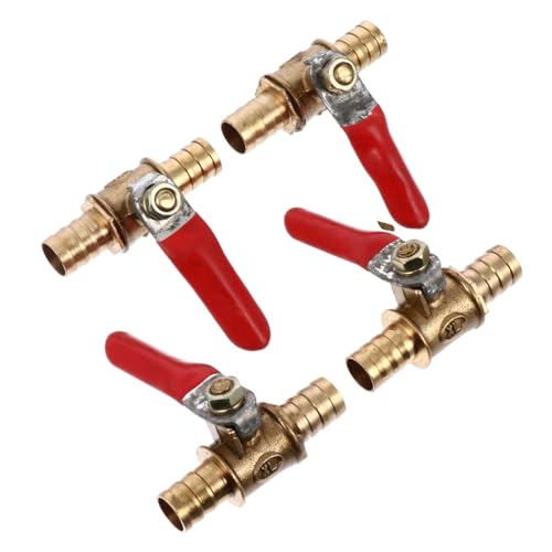 DECOMELODY 4 Stück Messing Kugelhahn Absperrhahn Teiliges Mini Schlauchanschluss Ventil mit Klaren Gewinden und Zuverlässiger Abdichtung für Wasser und Gasabsperrung Langlebig und Einfach zu DECOMELODY 4 Stück Messing Kugelhahn Absperrhahn Teiliges Mini Schlauchanschluss Ventil mit Klaren Gewinden und Zuverlässiger Abdichtung für Wasser und Gasabsperrung Langlebig und Einfach zu von DECOMELODY