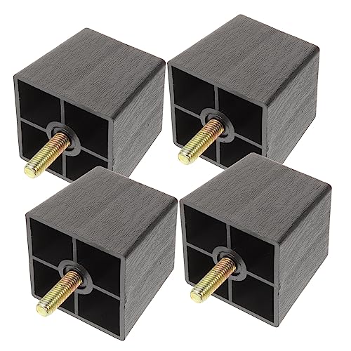 DECOMELODY 4 Stück Möbelbeine Sofafüße Möbelerhöhung Stabile Quadratische Möbelfüße für Bett Sofa Stuhl Schrank Tisch Einfache Montage Belastbar Einsetzbar von DECOMELODY