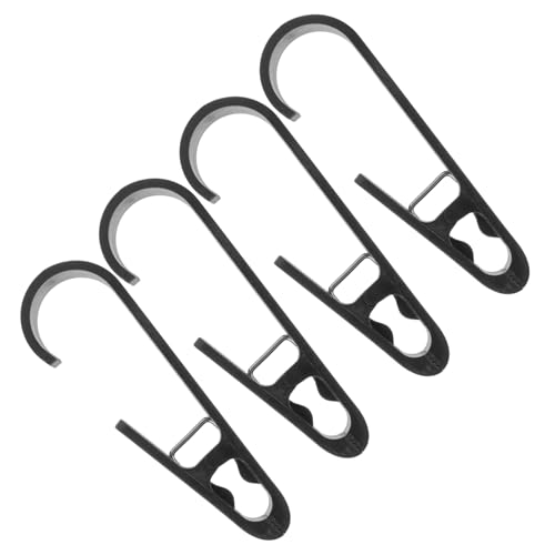 DECOMELODY 4 Stück Multifunktionale Haken mit Clips aus Robustem Abs Platzsparend für Bad Balkon und Gardinen zum Aufhängen von Socken Schals und Schwerer Kleidung Langlebig und Vielseitig von DECOMELODY