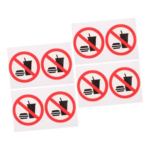 DECOMELODY 4 Stück No Food Drink Warnaufkleber PVC Wasserfest Langlebig Vielseitig für Büro und Einzelhandel Fenster Tür Modernes Design Verbotsschild zur Restriktion DECOMELODY 4 Stück No Food Drink Warnaufkleber PVC Wasserfest Langlebig Vielseitig für Büro und Einzelhandel Fenster Tür Modernes Design Verbotsschild zur Restriktion von DECOMELODY