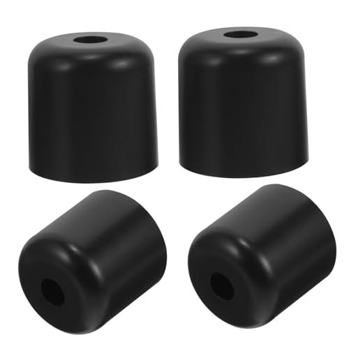 DECOMELODY 4 Stück Schwarze Kunststoff Möbelbeine Schraubbar Ersatzbeine für Sofa Stuhl Kommode Einfach zu Montieren Vielseitig Einsetzbar Robust und Formstabil von DECOMELODY