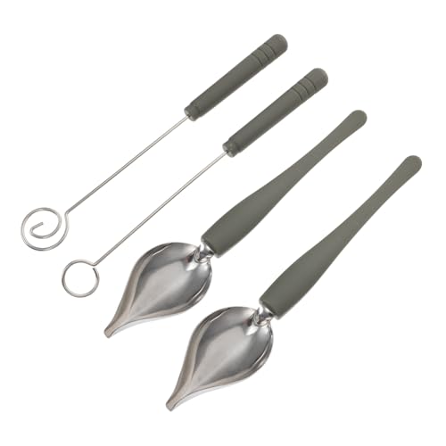 DECOMELODY 4 Stück Teiliges Edelstahl Dipping mit Saucen und Schokoladenlöffeln Rostfrei Langlebig für Fondue Buffet Restaurant und Backbedarf DECOMELODY 4 Stück Teiliges Edelstahl Dipping mit Saucen und Schokoladenlöffeln Rostfrei Langlebig für Fondue Buffet Restaurant und Backbedarf von DECOMELODY