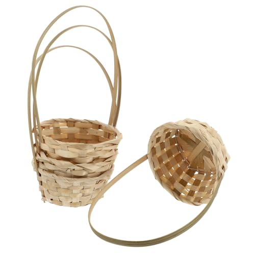 DECOMELODY 4 Stück Teiliges Handgewebtes Bambuskorb mit Griff Multifunktionaler Obst und Aufbewahrungskorb Dekorativer Blumen und Landhausstil Langlebig für Wohnzimmer und Picknick DECOMELODY 4 Stück Teiliges Handgewebtes Bambuskorb mit Griff Multifunktionaler Obst und Aufbewahrungskorb Dekorativer Blumen und Landhausstil Langlebig für Wohnzimmer und Picknick von DECOMELODY