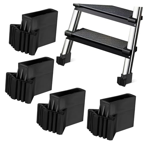 DECOMELODY 4 Stück Teiliges Leiterfußschutz aus Robustem Kunststoff rutschfeste Leiterfüße Schützende Fußabdeckungen für Anlege Klapp und Mehrzweckleitern Sicherer Halt und Treppenschutz DECOMELODY 4 Stück Teiliges Leiterfußschutz aus Robustem Kunststoff rutschfeste Leiterfüße Schützende Fußabdeckungen für Anlege Klapp und Mehrzweckleitern Sicherer Halt und Treppenschutz von DECOMELODY