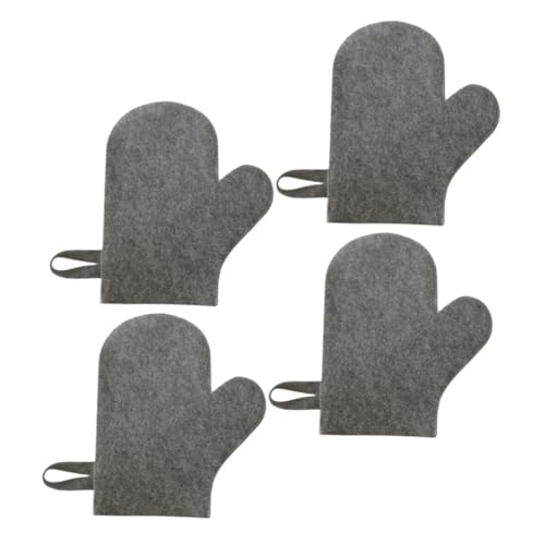DECOMELODY 4 Stück Teiliges Sauna Handschuh aus Flexiblem Filz Hitzebeständig und Exfolierend Leichte Spa Handschuhe für Sauna und Dampfbad und Langlebig Geeignet für Damen und Herren DECOMELODY 4 Stück Teiliges Sauna Handschuh aus Flexiblem Filz Hitzebeständig und Exfolierend Leichte Spa Handschuhe für Sauna und Dampfbad und Langlebig Geeignet für Damen und Herren von DECOMELODY