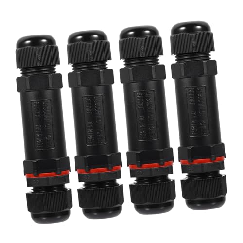 DECOMELODY 4 Stück Teiliges Wasserdichtes Poliges Kabelverbinder Industrieller Elektrischer Drahtadapter für LED Gartenbeleuchtung Straßentunnel Außenbeleuchtung Spritzwassergeschützte von DECOMELODY