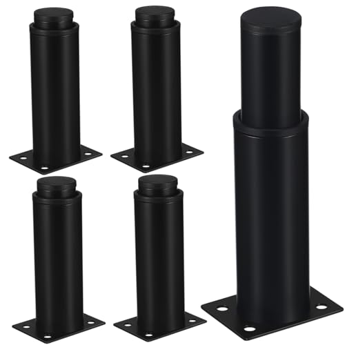 DECOMELODY 4 Stück Verstellbare Möbelfüße Höhenverstellbare Stahlbeine für Schrank Sofa Bett rutschfest Geräuscharm Robuste Möbelstützen von DECOMELODY