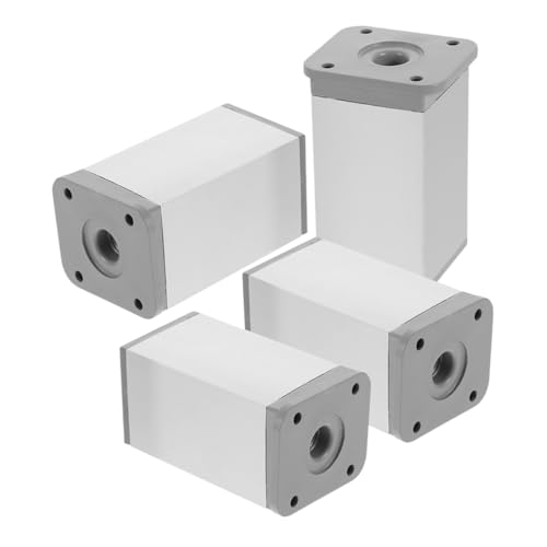 DECOMELODY 4 Stück Verstellbare Möbelfüße aus Quadratische Möbelbeine für Sofa Schrank Couchtisch Stabile Möbelstützfüße Moderne DIY Ersatzbeine von DECOMELODY