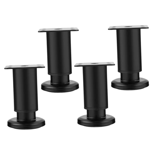 DECOMELODY 4 Stück Verstellbare Tischbeine Möbelbeine aus Kaltgewalztem für Tisch Bett Schrank Couch Praktische und Langlebige Möbelstützen von DECOMELODY