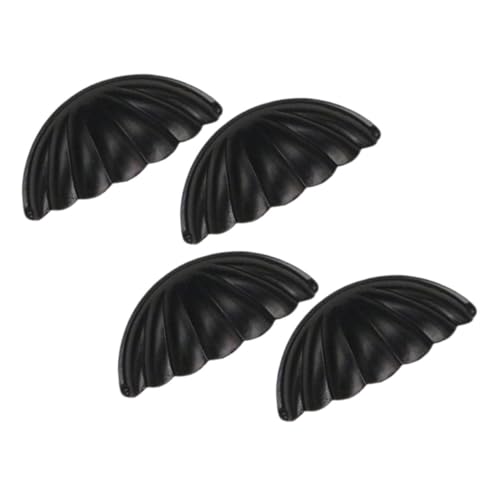 DECOMELODY 4 Stück Vintage Möbelknöpfe aus Robustem Legierungsmetall Muschelgriff design Rostbeständig für Küchenschrank Kommoden und Möbelgriffe im Retro stil von DECOMELODY