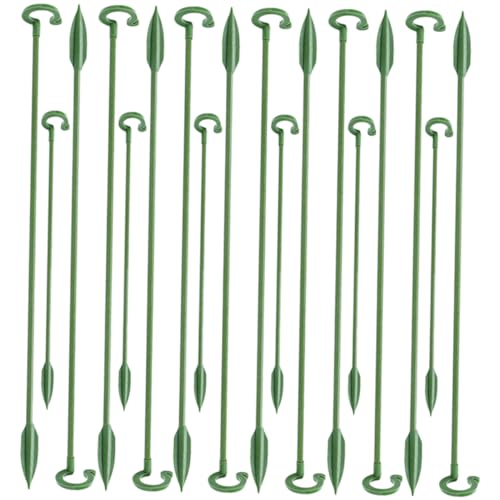 DECOMELODY 40 Stück Blumenständerhalterung pflanzenstützclip pflanzengestell Pflanzenstützen Pflanzenstäbchen unterstützen Feste Unterstützung des Pflanzenwachstums Fester Blumenhalter Green von DECOMELODY