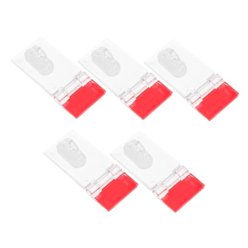 DECOMELODY 5 Sätze Transparente Acryl Türschloss Riegel Robust Langlebig Modernes Design Einfache Montage Geeignet für Schrank Tür und Van Verriegelung Klarer Sichtschutz Selbstklebend von DECOMELODY