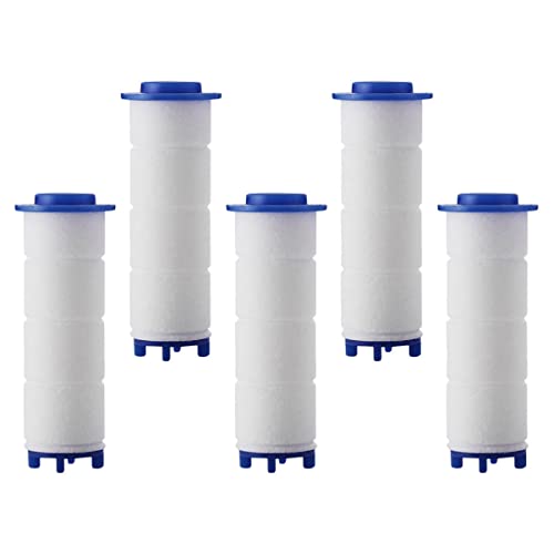 DECOMELODY 5 Stück Ersatzfilter für Duschkopf Hochdruck Wasserfilter Baumwollfilter für Verbesserte Wasserqualität Kompatibel mit Gängigen Duschsystemen von DECOMELODY