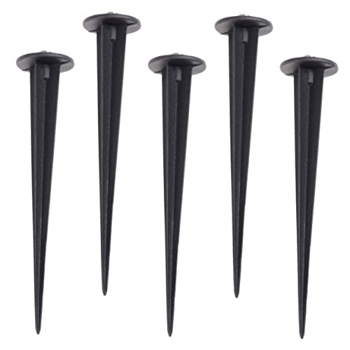 DECOMELODY 5 Stück Rasen Lampenfassung Leichter Pflock Einsatz Gespickt Spikes Gras Landschaftsbau Erdspieß Aus Aluminium Wasserdicht Erdspieße Aus Aluminium Black Druckguss-aluminium von DECOMELODY