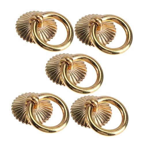 DECOMELODY 5 Stück Teiliges Retro Schrankgriffe aus Elegante Goldene Möbelgriffe für Küchenschränke und Kleiderschränke Installieren Langlebig und Komfortabel von DECOMELODY