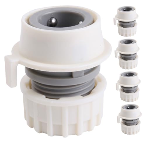 DECOMELODY 5 Stück Teiliges Schnellverbinder Wasserhahn Schlauchadapter Robust und Dicht Universeller Waschmaschinen und Geschirrspüler Zulaufschlauchanschluss Einfache Druckbeständig von DECOMELODY