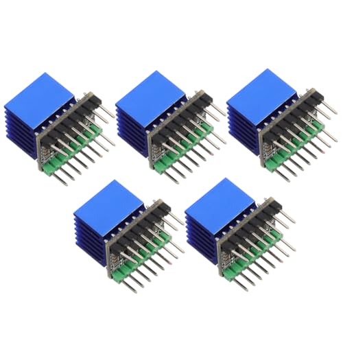 DECOMELODY 5 Stück Teiliges Stepper Motor Treiber Modul Schrittmotor Leiser Controller für Drucker Reprap Kompatibel mit Verbesserter Wärmeableitung und Sinusförmiger Steuerung von DECOMELODY