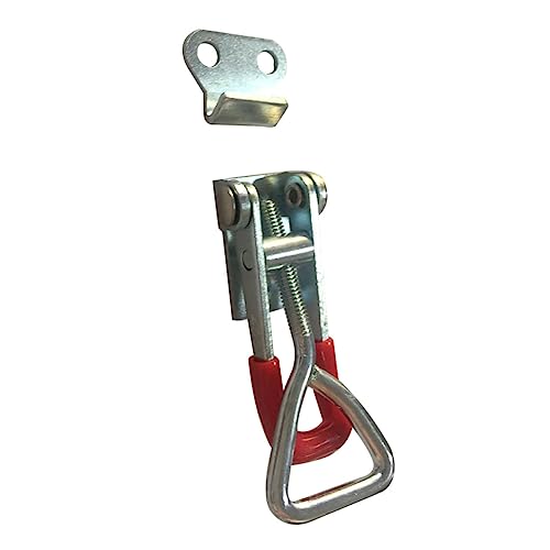 DECOMELODY 5 Stück Teiliges Toggle Latch Clamp Verstellbare Metall Spannverschlüsse mit Kunststoffgriff Seitliche Montage Geeignet für Schranktüren Kisten Truhen Einfache Installation von DECOMELODY