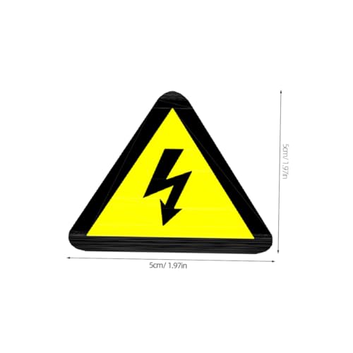 DECOMELODY 50 Stück Elektrische Warnaufkleber Selbstklebend Hohe Sichtbarkeit Gelb Dreieck Hochspannungsschilder Für Elektrogeräte Sicherheitswarnung DECOMELODY 50 Stück Elektrische Warnaufkleber Selbstklebend Hohe Sichtbarkeit Gelb Dreieck Hochspannungsschilder Für Elektrogeräte Sicherheitswarnung von DECOMELODY