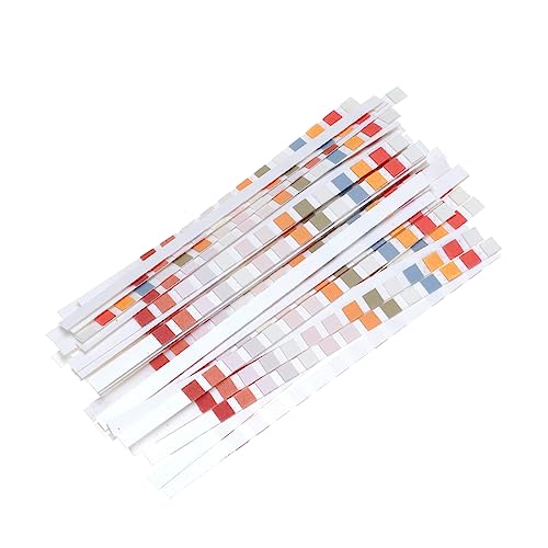 DECOMELODY 50 Stück Pool Teststreifen für Wasserqualität Ph Härte Alkalinität Freies Chlor mit Aufbewahrungsflasche Schnelltest für Pools und von DECOMELODY