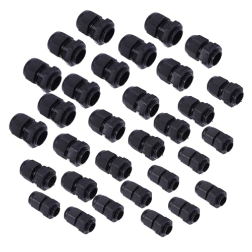 DECOMELODY 50 Stück Teiliges Nylon Wasserdichte Kabelverbinder mit Dichtungen für Elektroinstallationen Staub Feuchtigkeitsbeständig Inklusive Gegenmutter und Unterlegscheibe Einfache von DECOMELODY