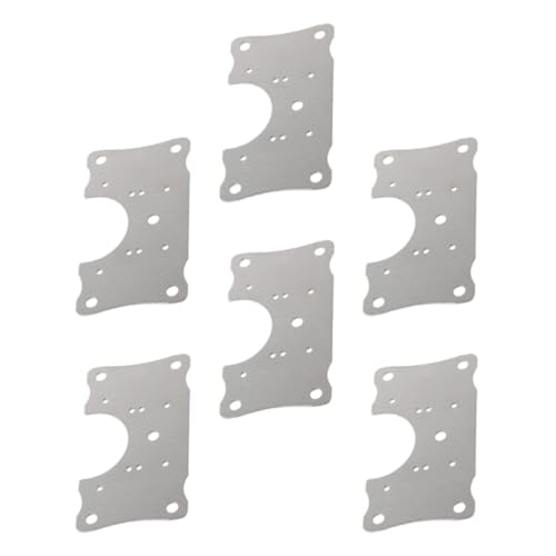 DECOMELODY 6 Stück Edelstahl Reparaturplatte Scharnier Reparaturblech Korrosionsbeständig Verstärkung für Küchenschrank Tür Möbel Reparatur Kit mit Glatter Oberfläche und Einfacher Montage von DECOMELODY