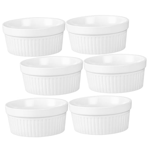 DECOMELODY 6 Stück Keramik Dessertschalen Muffinformen Backzubehör für Mousse Pudding Kuchen Gleichmäßige Hitzeverteilung Spülmaschinenfest Vielseitig für Backofen Geeignet DECOMELODY 6 Stück Keramik Dessertschalen Muffinformen Backzubehör für Mousse Pudding Kuchen Gleichmäßige Hitzeverteilung Spülmaschinenfest Vielseitig für Backofen Geeignet von DECOMELODY