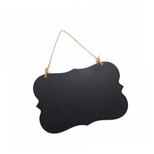 DECOMELODY 6 Stück Teiliges Doppelseitiges Hängendes Message Board mit Schnur Robuste Mini Tafel zum Beschriften und Aufhängen Vielseitiges Blackboard für Party Büro Hochzeit Dekoration von DECOMELODY
