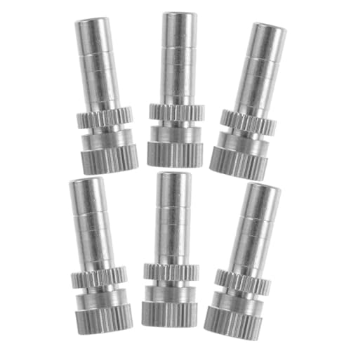 DECOMELODY 6 Stück Teiliges Messing Sprühdüsen Niederdruck Schnellkupplung Misting Nozzle Ersatzdüsen für Gartenbewässerung Staubentfernung Kühlung und Befeuchtung von DECOMELODY