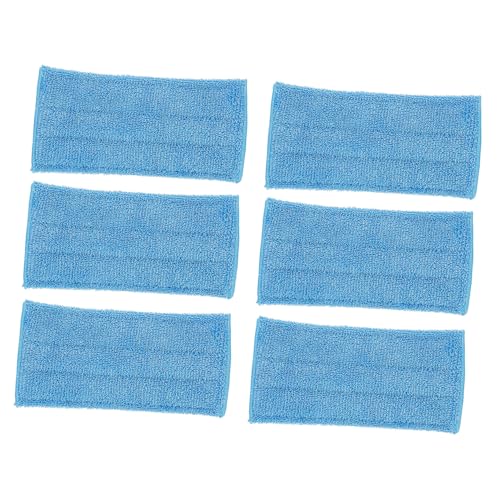 DECOMELODY 6 Stück Teiliges Mikrofaser Ersatz Mopp Pads für Bodenwischer Wiederverwendbar Stark Saugfähig Langlebig Kompatibel mit Standard Wischmopps Waschbar für Hartböden von DECOMELODY