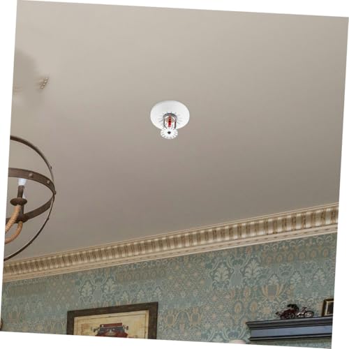 DECOMELODY 8 Stück Feuerlösch Sprinklerabdeckung Teilig Universelle Kunststoff Zierblende Hitzebeständig Formstabil Einfache Montage Dekorative Schutzplatte für Decken Wiederverwendbar von DECOMELODY