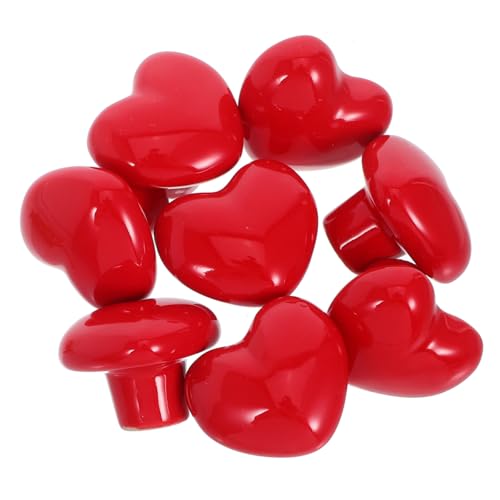 DECOMELODY 8 Stück Herzförmige Keramik Möbelknöpfe Rote Schubladengriffe für Kinderzimmer Kommode Dekorative Schrankgriffe aus Langlebiger Keramik für Schrank Schublade Kleiderschrank DECOMELODY 8 Stück Herzförmige Keramik Möbelknöpfe Rote Schubladengriffe für Kinderzimmer Kommode Dekorative Schrankgriffe aus Langlebiger Keramik für Schrank Schublade Kleiderschrank von DECOMELODY
