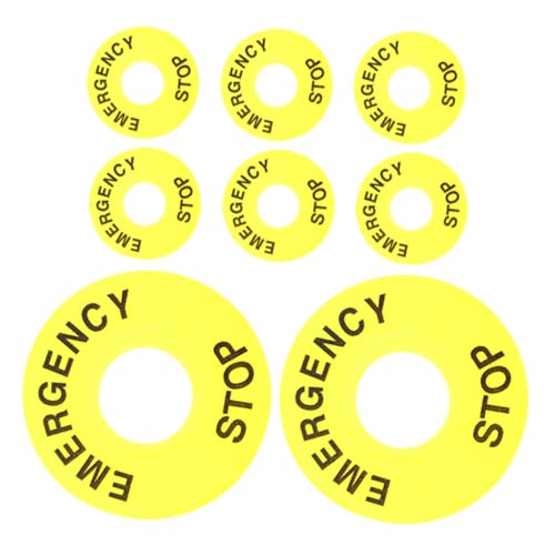 DECOMELODY 8 Stück Teiliges Not aus taster Warnring aus Robustem PVC Gelber Sicherheitsaufkleber Installieren für Notfallknöpfe Zuhause Umfassender Schutz für Not aus schalter DECOMELODY 8 Stück Teiliges Not aus taster Warnring aus Robustem PVC Gelber Sicherheitsaufkleber Installieren für Notfallknöpfe Zuhause Umfassender Schutz für Not aus schalter von DECOMELODY