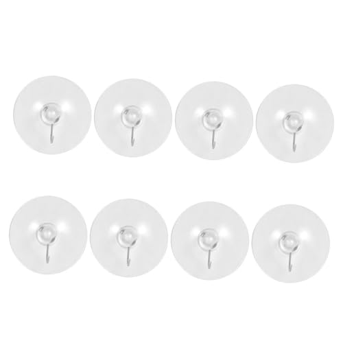 DECOMELODY 8 Stück Teiliges Saugnapf Haken Stark Transparent PVC mit Stahlhaken Wiederverwendbar Für Küche Bad Fenster Fliesen Vielseitig Installieren von DECOMELODY