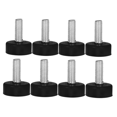 DECOMELODY 8 Stück Teiliges Verstellbare Gummifüße mit Schraube Stoßdämpfende und Vibrationsisolierende Nivellierfüße für Waschmaschinen Möbel und Haushaltsgeräte Heavy Duty von DECOMELODY