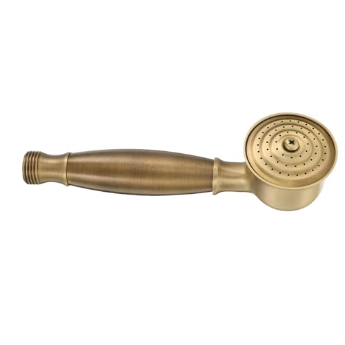 DECOMELODY Antikes Handbrause Duschkopf aus Messing Vintage Design Hoher Wasserdruck Robustes Material Flexibler Handbrausekopf Klassisches Badezimmerzubehör in Goldoptik DECOMELODY Antikes Handbrause Duschkopf aus Messing Vintage Design Hoher Wasserdruck Robustes Material Flexibler Handbrausekopf Klassisches Badezimmerzubehör in Goldoptik von DECOMELODY