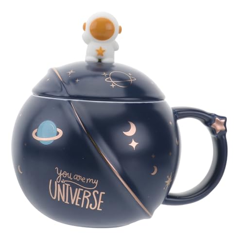 DECOMELODY Astronaut Kaffeebecher Keramik Trinkbecher Hitzebeständig Stabile Basis Dekorativ für Alltag und Tischgestaltung in Tiefem Blau DECOMELODY Astronaut Kaffeebecher Keramik Trinkbecher Hitzebeständig Stabile Basis Dekorativ für Alltag und Tischgestaltung in Tiefem Blau von DECOMELODY