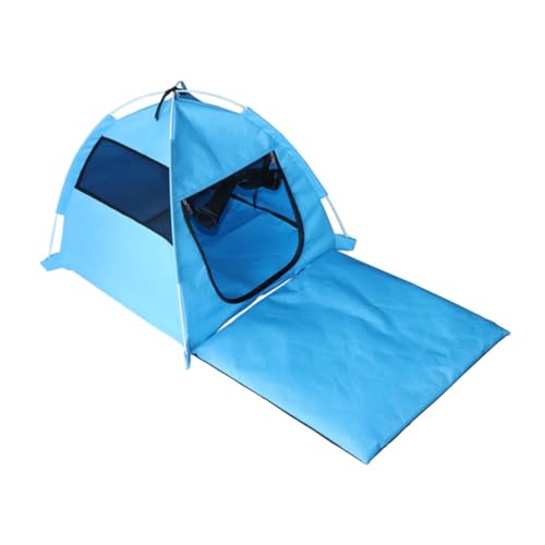 DECOMELODY Atmungsaktives Faltbares Haustierzelt für Draußen Sommerliches Hunde und Katzenbett mit Moskitonetz Robustes Waschbares Material für Welpen und Kleine Haustiere Blau DECOMELODY Atmungsaktives Faltbares Haustierzelt für Draußen Sommerliches Hunde und Katzenbett mit Moskitonetz Robustes Waschbares Material für Welpen und Kleine Haustiere Blau von DECOMELODY
