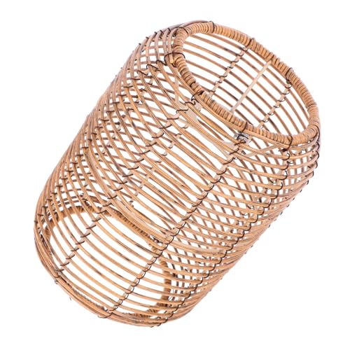 DECOMELODY Berhang Lampenschirm Gewebtem Rattan Imitation Pendelleuchte Deckenleuchte Boho Vintage Rustikal Fu Wohnzimmer Schlafzimmer Bauernhaus von DECOMELODY