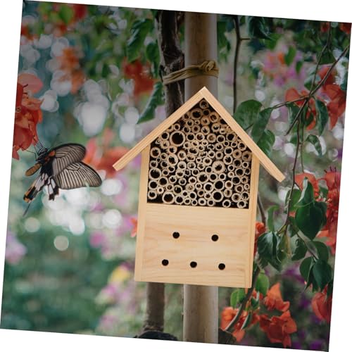 DECOMELODY Bienenhaus Garten Bienenhotel Pollinator Nistkasten Wetterfestes Bienenhaus für Außenbereich Naturnahes Bienenhotel zum Aufhängen Bienenstöcke Imkerfreundlich DECOMELODY Bienenhaus Garten Bienenhotel Pollinator Nistkasten Wetterfestes Bienenhaus für Außenbereich Naturnahes Bienenhotel zum Aufhängen Bienenstöcke Imkerfreundlich von DECOMELODY
