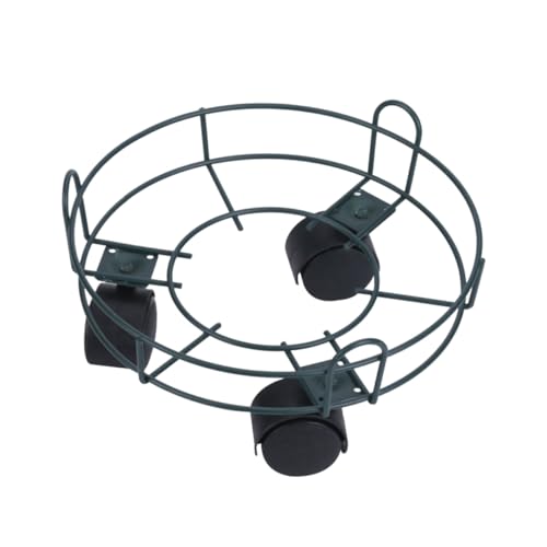 DECOMELODY Blumentopf Tablett Pflanzencaster Mit Rad Pflanzgefäß Mit Ständer Zimmerpflanze Bewegliches Blumentopftablett Mobiles Topftablett Pflanzentopf Mit Ständer Topfräder Auf Rädern Grün von DECOMELODY
