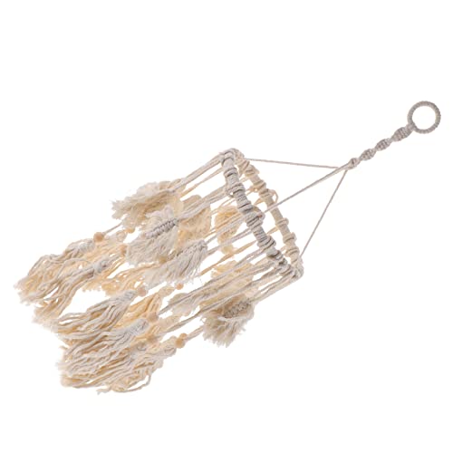 DECOMELODY Boho Makramee Lampenschirm aus Baumwollseil Handgewebter Langlebiger Lampenschirm mit Langem Fransen Design Dekorative Deckenleuchte für Wohnzimmer Schlafzimmer Babyzimmer DECOMELODY Boho Makramee Lampenschirm aus Baumwollseil Handgewebter Langlebiger Lampenschirm mit Langem Fransen Design Dekorative Deckenleuchte für Wohnzimmer Schlafzimmer Babyzimmer von DECOMELODY