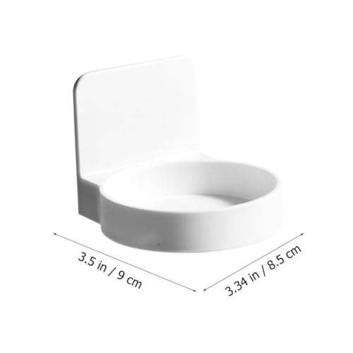 DECOMELODY Bohrfreier Weißer Toiletten und Küchen Organizer Wandregal zum Platzsparenden Aufbewahren von Flaschen und Utensilien Einfach zu Montierender Abnehmbarer Bad und Küchenhalter für von DECOMELODY