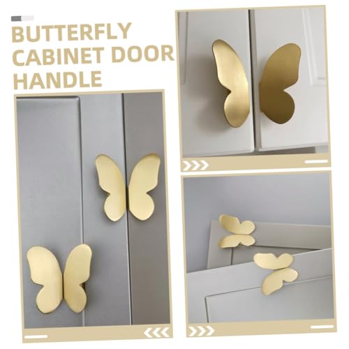 DECOMELODY Butterfly Schubladenknöpfe Aluminiumlegierung Möbelgriff Modernes Design für Kommode Kleiderschrank Schminktisch Küche von DECOMELODY