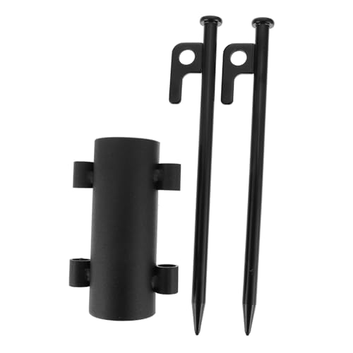 DECOMELODY Camping Zeltstangen Halter aus Robustem Metall Windschutz Fixierung für Markise und Vorzelt Stabiler Zelt Rohrhalter mit Erdspießen für Outdoor Camping Grill Picknick und Angeln von DECOMELODY